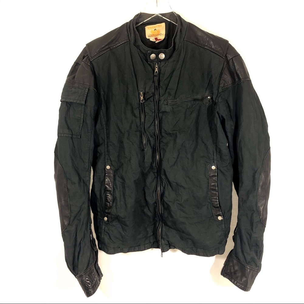 Parasuco Leather Moto Jacket Sz Large